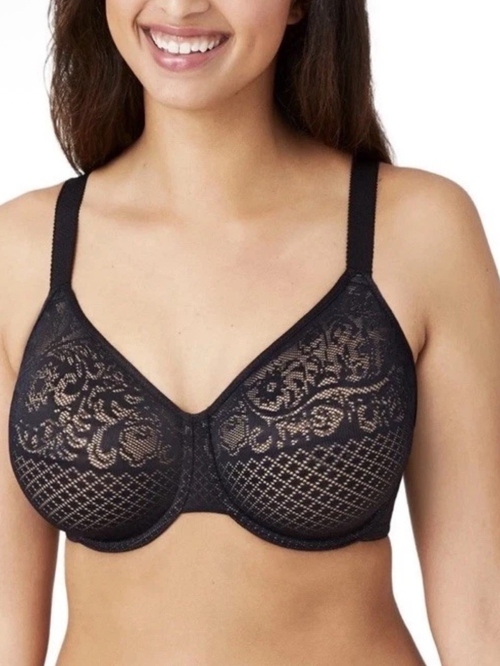 Wacoal 857210 36G Visual Effects Minimizer Underwire Bra Black